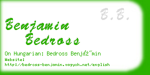 benjamin bedross business card